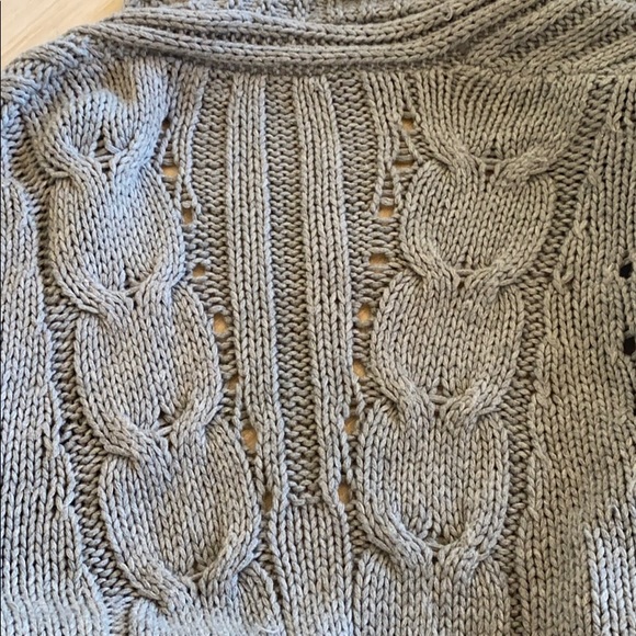 Alice + Olivia Grey CableKnit Cocoon cardigan sz L - Picture 6 of 12